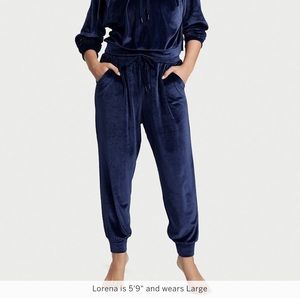 Victoria's Secret Velour Ribbed High Rise Joggers